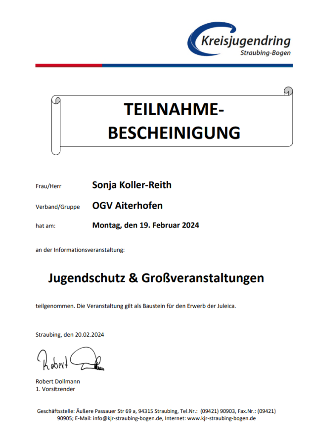 KJR Teilnahme